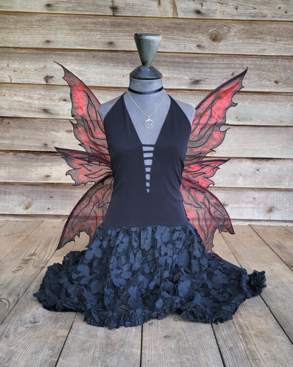 Vintage dress with custom fairy wings