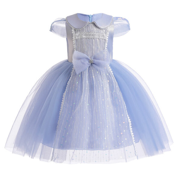 Children's Princess Cotton Dress Dress Doll Collar Embroidered Mesh - Image 6