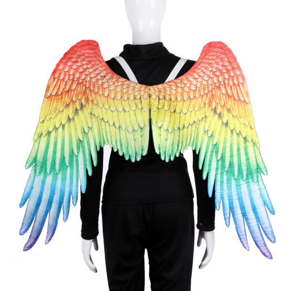 Decorative rainbow colored angel wings