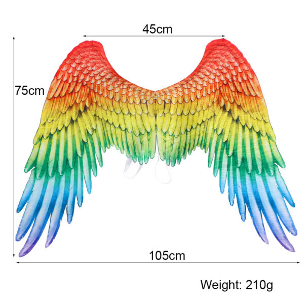 Decorative rainbow colored angel wings - Image 5