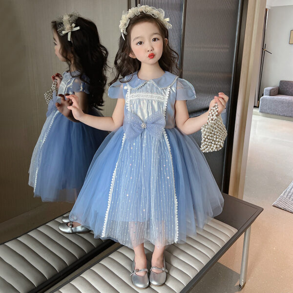 Children's Princess Cotton Dress Dress Doll Collar Embroidered Mesh - Image 10