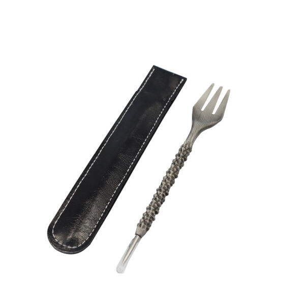 Metal Hookah Accessories Hookah Cream Fork Plus Teasing Needle Two-in-one Leather Packaging Cover - Image 9