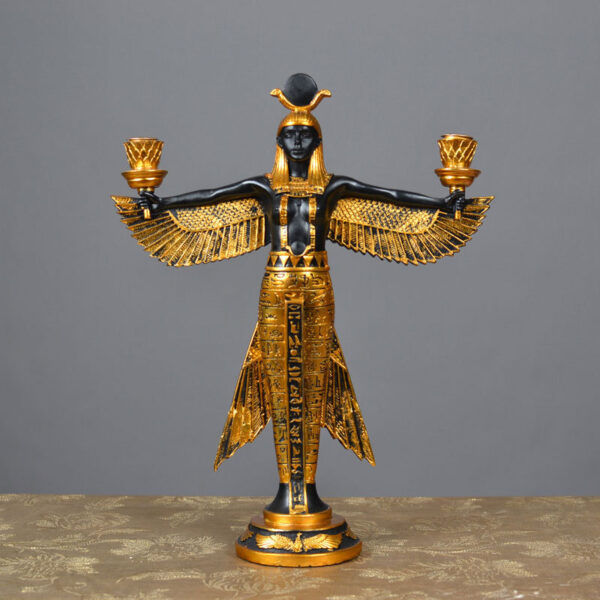 Ancient Egypt God Isis Goddess Statue Resin Crafts Wing - Image 6