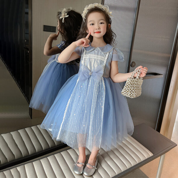 Children's Princess Cotton Dress Dress Doll Collar Embroidered Mesh - Image 5