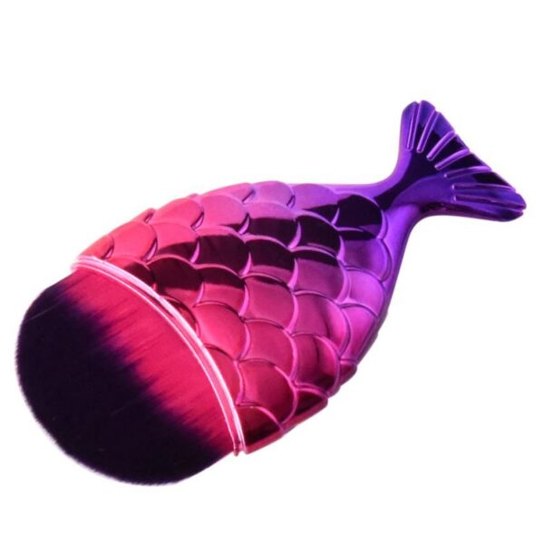 Mermaid Fish Scale Makeup Brush - Fishtail Bottom Powder Blush Application - Image 5