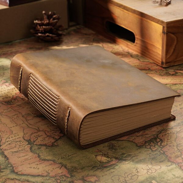 Genuine leather bound sketch book - Old World Charm