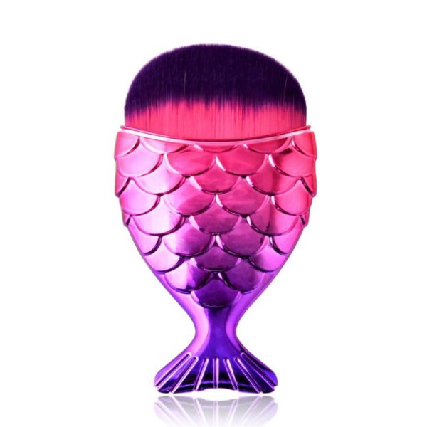 Mermaid Fish Scale Makeup Brush - Fishtail Bottom Powder Blush Application - Image 4