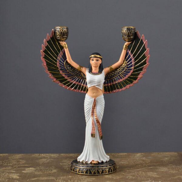 Ancient Egypt God Isis Goddess Statue Resin Crafts Wing - Image 4