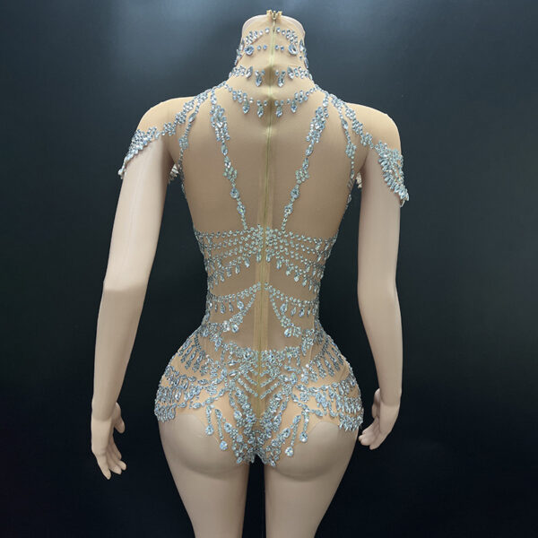 Rhinestone Body Suit Stage wear, performance wear - formal componant - Image 5