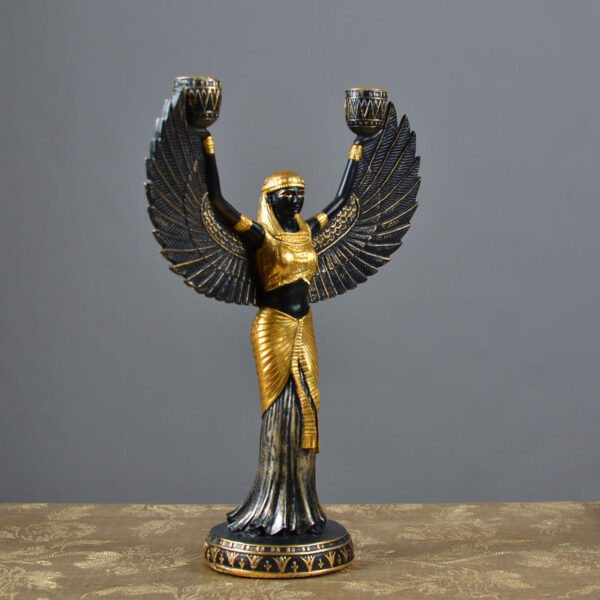 Ancient Egypt God Isis Goddess Statue Resin Crafts Wing - Image 2