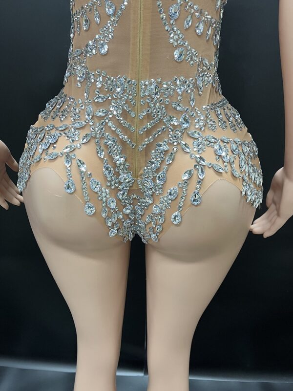 Rhinestone Body Suit Stage wear, performance wear - formal componant - Image 3