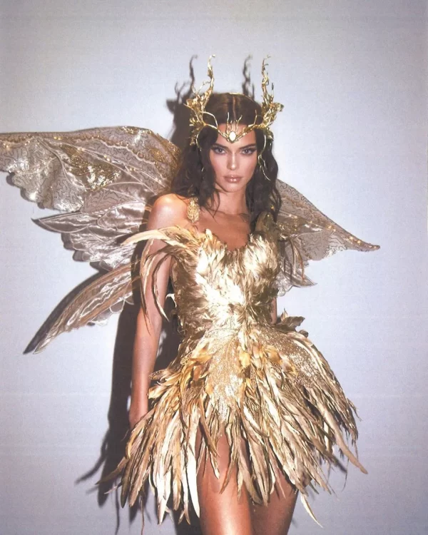 Kendall Jenner Thalia Gold Forest Fairy Wings